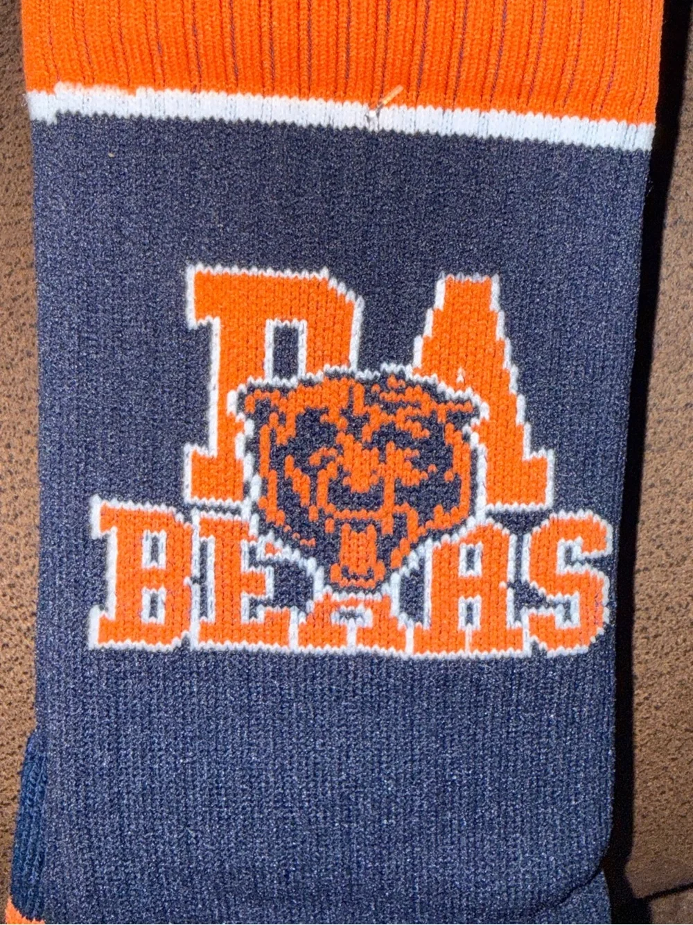 Strideline Chicago Bears Premium Knit Crew Socks Size M (8-12), W (9.5-13)